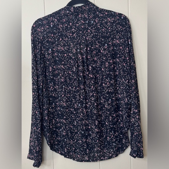 Bella Dahl Hipster Button Down Long Sleeve Rayon Blouse Womens Medium - Picture 4 of 11